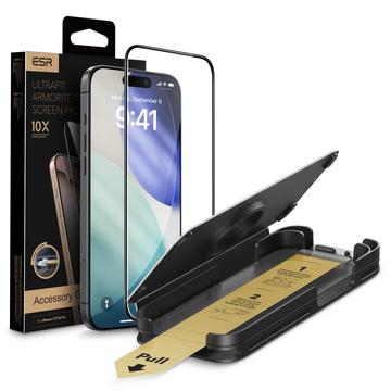 Protecteur d\'écran iPhone 17 Pro Max ESR UltraFit Armorite Pro en verre trempé - 9H, 0.3mm - Bord noir