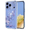 Coque iPhone 17 Pro Max en TPU à motif floral - Violete