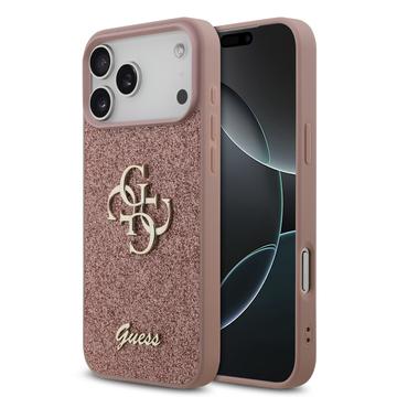 Coque iPhone 17 Pro Max Guess Fixed Glitter 4G Metal Logo - Rose