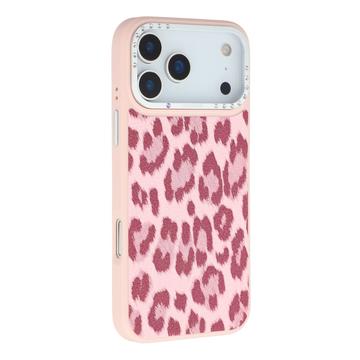 Coque hybride magnétique iPhone 17 Pro Max Jaucase Imprimé léopard - Rose