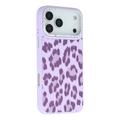 Coque hybride magnétique iPhone 17 Pro Max Jaucase Imprimé léopard - Violete