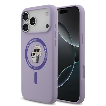 Coque iPhone 17 Pro Max en silicone liquide MagSafe Karl Lagerfeld Karl and Choupette