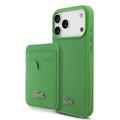 Coque MagSafe et porte-cartes magnétique iPhone 17 Pro Max Lacoste Iconic Petit Pique - Verte