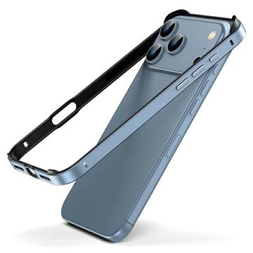 iPhone 17 Pro Max Pare-chocs en métal avec bords surélevés - Bleu