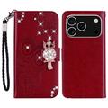 Etui hibou iPhone 17 Pro Max iPhone 17 Pro Max avec strass - Rouge