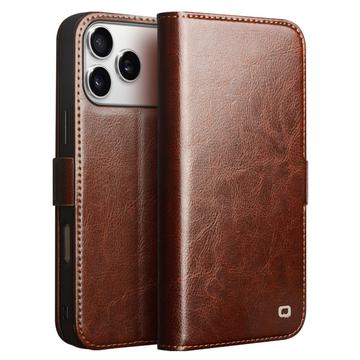 Etui Portefeuille iPhone 17 Pro Max en Cuir Qialino Classic