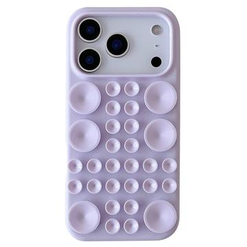Coque iPhone 17 Pro Max en silicone avec ventouse - Violet clair