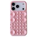 Coque iPhone 17 Pro Max en silicone avec ventouse - Rose