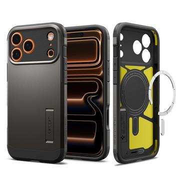 Coque iPhone 17 Pro Max Spigen Tough Armor T Mag - Métal Foncé