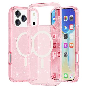 Coque Hybride iPhone 17 Pro Max - Série Stylish Glitter - Compatible avec MagSafe