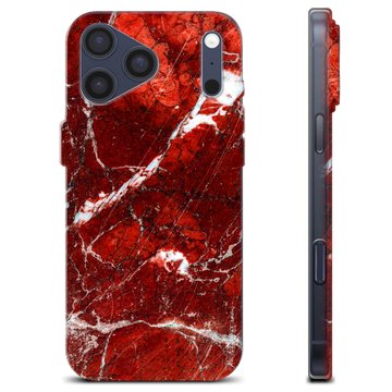 Coque iPhone 17 Pro Max en TPU - Marbre Rouge