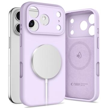 Coque iPhone 17 Pro Max en silicone liquide Tech-Protect - Compatible MagSafe - Mauve