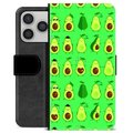 Étui Portefeuille Premium iPhone 17 Pro - Avocado Pattern