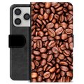 Étui Portefeuille Premium iPhone 17 Pro - Grains de Café
