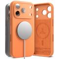 Coque MagSafe iPhone 17 Pro en Silicone Liquide Ringke - Tangerine