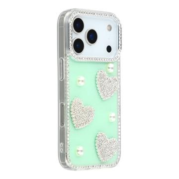 Coque hybride iPhone 17 Pro Amour étincelant et perle