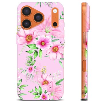 Coque iPhone 17 Pro en TPU - Fleurs à L\'aquarelle
