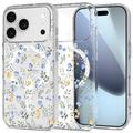 Coque iPhone 17 Pro en TPU Tech-Protect FlexAir MagSafe - Fleurs de printemps