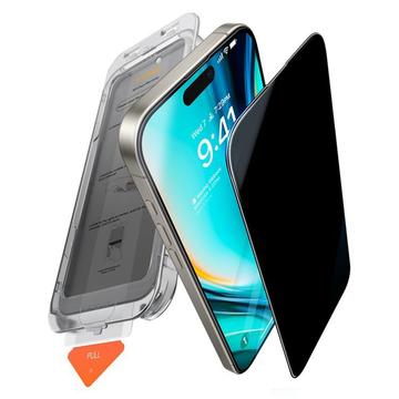 Protecteur d\'écran iPhone 17 Pro Torras GlassGo Privacy avec cadre Auto-Align