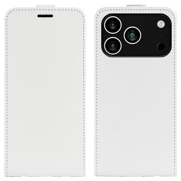 Étui à Rabat Vertical iPhone 17 Pro avec Porte-Cartes - Blanc