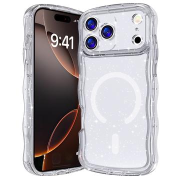 Coque MagSafe iPhone 17 Pro Wave-Edge Laser Glitter - Claire