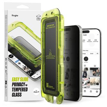 Protecteur d’Écran iPhone 17 en Verre Trempé Ringke Easy Slide Privacy - 2 Pcs.