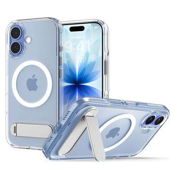 Coque MagSafe iPhone 17 Spigen Ultra Hybrid S Mag avec béquille - Blanche / Claire