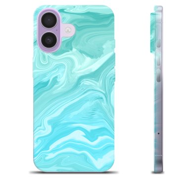 Coque iPhone 17 en TPU - Marbre Bleu