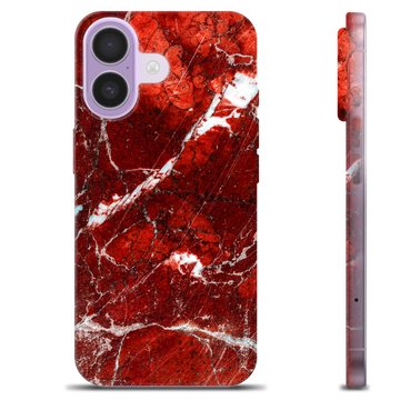 Coque iPhone 17 en TPU - Marbre Rouge