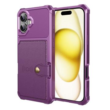 Coque iPhone 17 en TPU avec Porte-Cartes - Violete