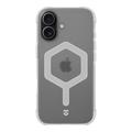 Coque iPhone 17 Tactical MagForce Hexagon - Compatible MagSafe - Blanche / Transparente