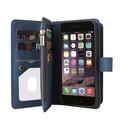 Housse Flip Cover pour iPhone 6/7/8/SE (2020)/SE (2022) avec dragonne, porte-monnaie et porte-cartes - Bleu