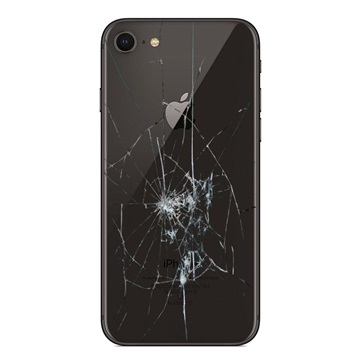 Réparation Cache Batterie pour iPhone 8 - Verre Seulement - Noir