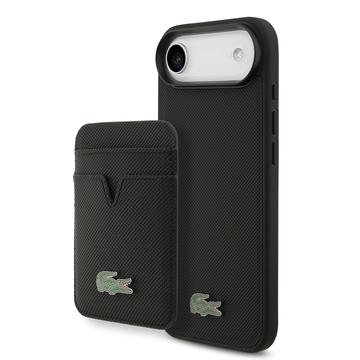 Coque MagSafe et porte-cartes magnétique iPhone Air Lacoste Iconic Petit Pique - Noire