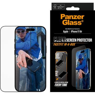 Protecteur d\'écran iPhone Air PanzerGlass Ultra-Wide Fit avec FastFit In-A-Box - 9H - bord noir
