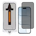 Protection d'écran iPhone Air en verre trempé Privacy avec outil d'installation - 9H - Bord noir