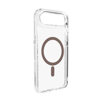 Coque hybride iPhone Air Puro Lite Mag - Marron / Transparent