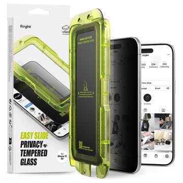 Protecteur d’Écran iPhone Air en Verre Trempé Ringke Easy Slide Privacy - 2 Pcs.