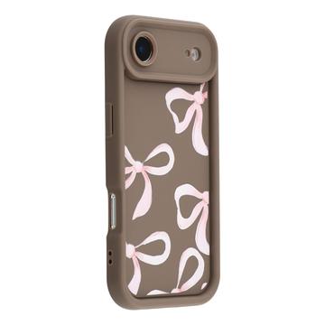 Coque TPU antichoc élégante iPhone Air avec bords relevés - Marrone / Gros nœud