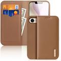 Etui Portefeuille iPhone 16e en Cuir Dux Ducis Hivo - Marron