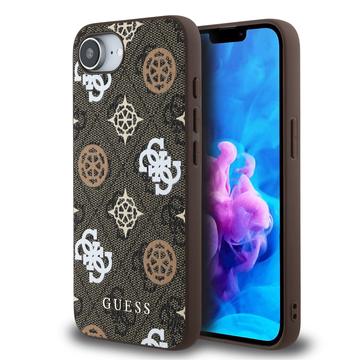 Coque iPhone 16e Guess 4G Peony - Compatible MagSafe - Marrone