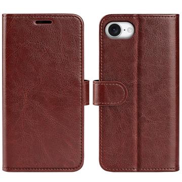 Etui portefeuille iPhone 16e avec fermeture magnétique - Marron