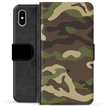 Étui Portefeuille Premium iPhone X / iPhone XS - Camouflage