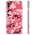 Coque iPhone XS Max en TPU - Camouflage Rose