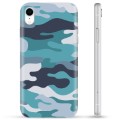 Coque iPhone XR en TPU - Camouflage Bleu