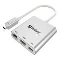 Sandberg USB-C HDMI USB Adaptatrice - Hvid