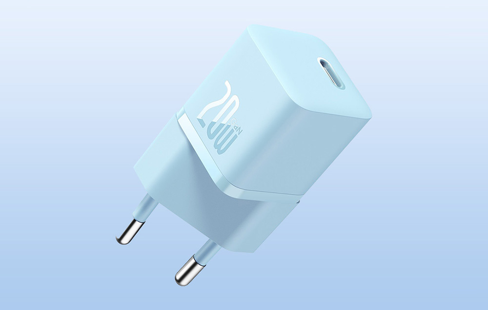 Baseus Mini GaN5 20W USB-C Wall Charger - Bleu