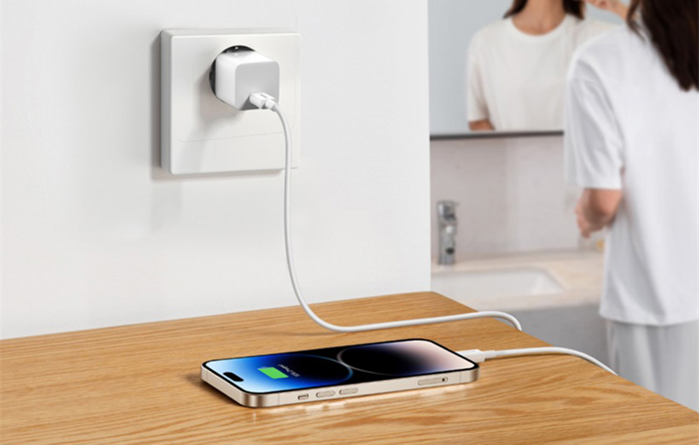 Baseus Mini GaN5 20W chargeur mural USB-C - Blanc