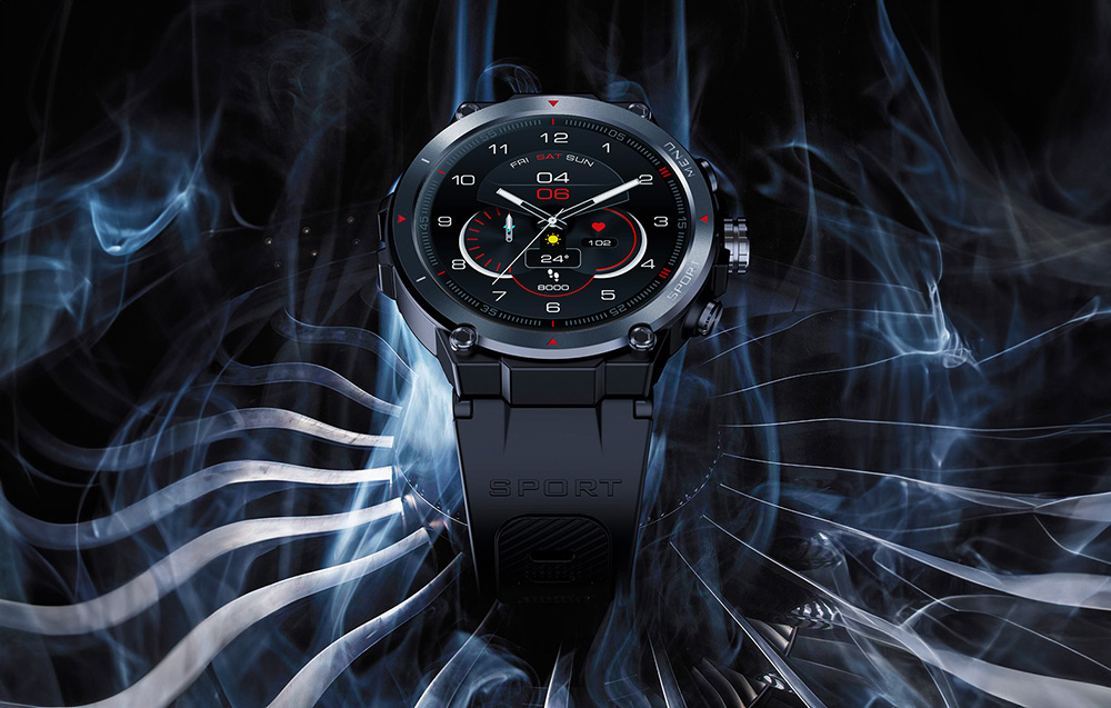 Zeblaze Stratos 2 Water-Resistant Smartwatch - Noir