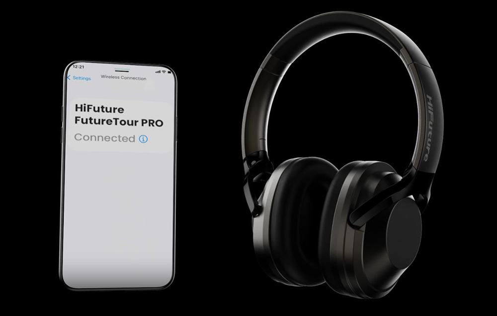 HiFuture FutureTour Pro Casque sans fil - ANC, Bluetooth 5.2 - Noir